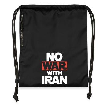 Nein zum Iran Krieg – Frieden & Diplomatie Design - Turnbeutel aus Recycling-Material - military Green - Vorne
