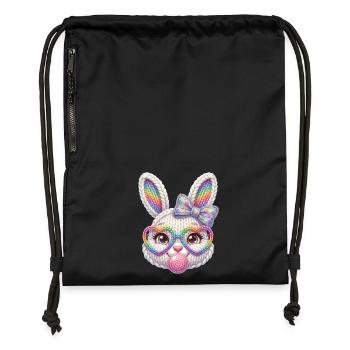 Easter Bunny Bubble Heart Glasses Rainbow - Gymsac made from recycled material - black - Front