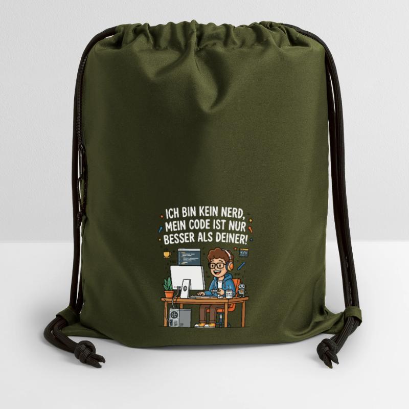 Coder Humor Programmierer Spruch Turnbeutel aus Recycling-Material
