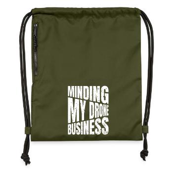 I've had enough, I'm going to fly a drone - Gymsac made from recycled material - military green - Front