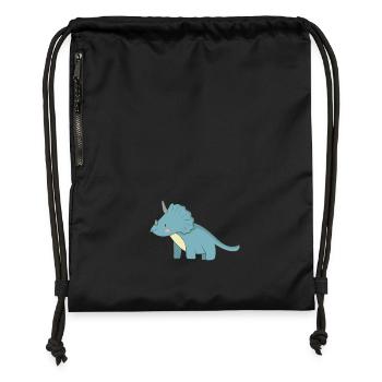Geschenk Dinosaurier Fossil Kawaii Trex Comic Dino - Turnbeutel aus Recycling-Material - Schwarz - Vorne
