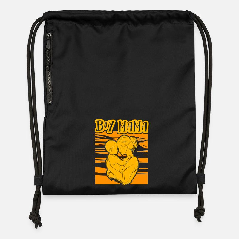 Garçon Maman - Sac à cordon en polyester recyclé - noir