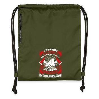 Licencier la femme - enregistrer - Sac à cordon en polyester recyclé - military green - Devant