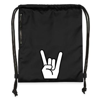 ROCK N ROLL PARTY T-SHIRT - Sac à cordon en polyester recyclé - noir - Devant