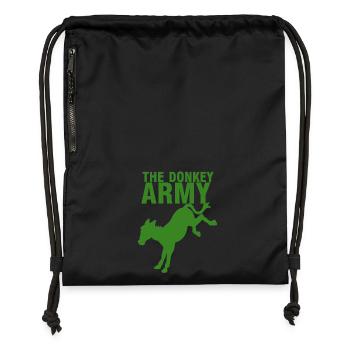 Donkey / Farm: The Donkey Army - Gymsac made from recycled material - black - Front