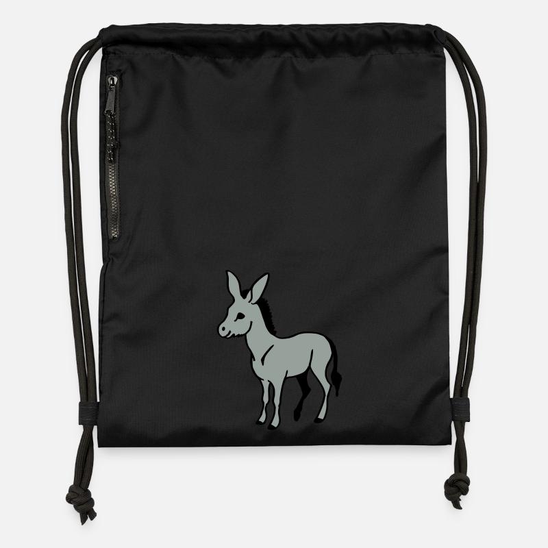 Grautier - Turnbeutel aus Recycling-Material - Schwarz