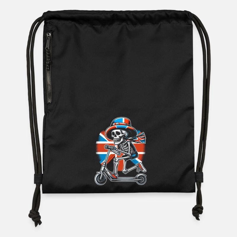 Halloween - Gymsac made from recycled material - black