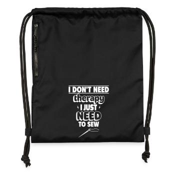 Aucune thérapie n’est nécessaire, juste de la couture - Sac à cordon en polyester recyclé - noir - Devant