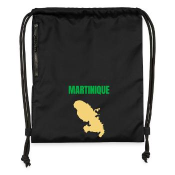 Martinique – West Indies T-shirt - Gymsac made from recycled material - black - Front