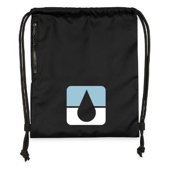 Tropfen2_75 - Gymsac made from recycled material - black - Front