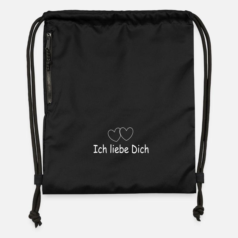 Valentinstag Geschenk Valentinstag - Turnbeutel aus Recycling-Material - Schwarz