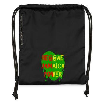 reggae jamaica power - Gymsac made from recycled material - black - Front