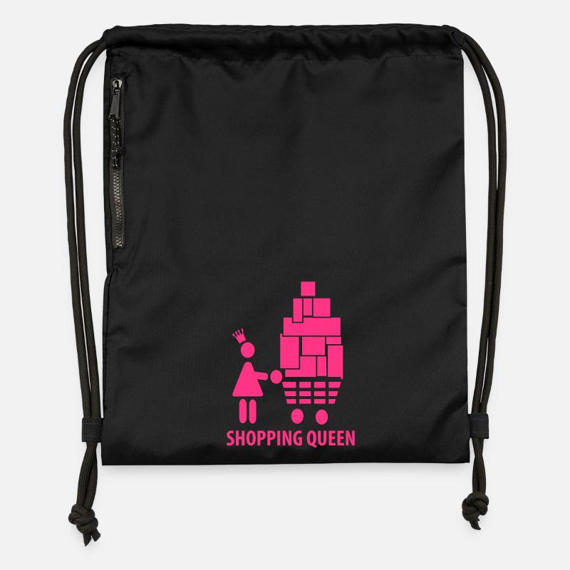 shopping queen - Sac à cordon en polyester recyclé - noir