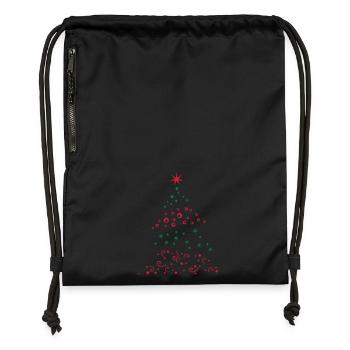 Weihnachtsbaum, Christbaum - Turnbeutel aus Recycling-Material - Schwarz - Vorne