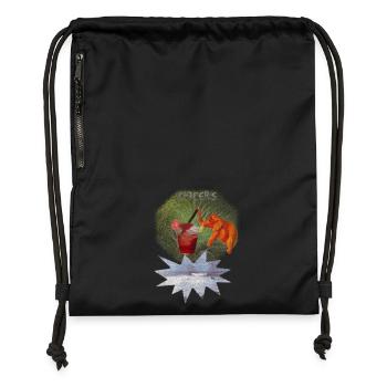 Les îles Canaries avec leur propre touche - cocktail sous les palmiers! - Sac à cordon en polyester recyclé - noir - Devant