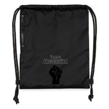 Je suis une provocation - Sac à cordon en polyester recyclé - noir - Devant