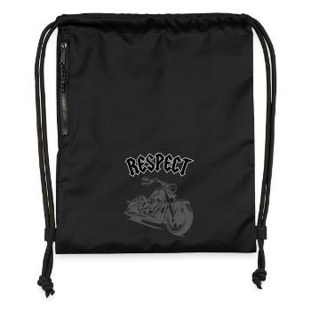 Respect - Sac à cordon en polyester recyclé - noir - Devant