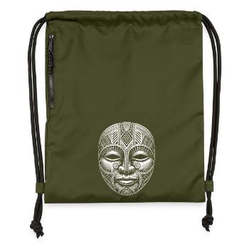 Maske - Turnbeutel aus Recycling-Material - military Green - Vorne