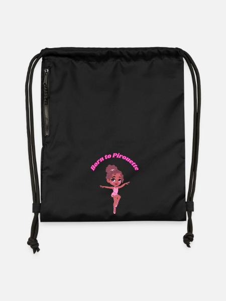 Born to Pirouette - Turnbeutel aus Recycling-Material - Schwarz