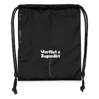 Verflixt & Zuenäht – Chemise Scar Pride - Sac à cordon en polyester recyclé - noir - Devant