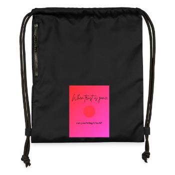 when trust is gone - Sac à cordon en polyester recyclé - noir - Devant