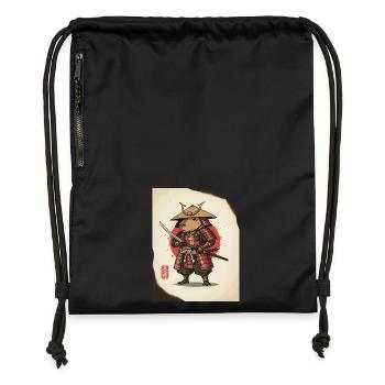 Anthropomorphe Ratten-Samurai in Rüstung - Turnbeutel aus Recycling-Material - military Green - Vorne