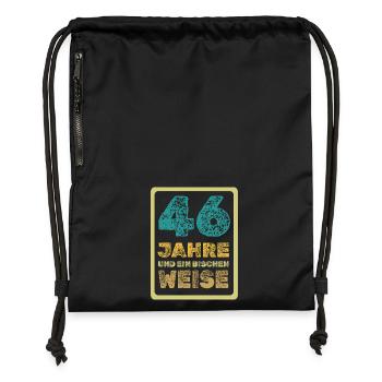 46 - Sac à cordon en polyester recyclé - noir - Devant