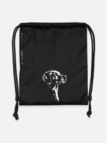 Broholmer Silhouette Hunde Hund Wilsigns - Turnbeutel aus Recycling-Material - Schwarz
