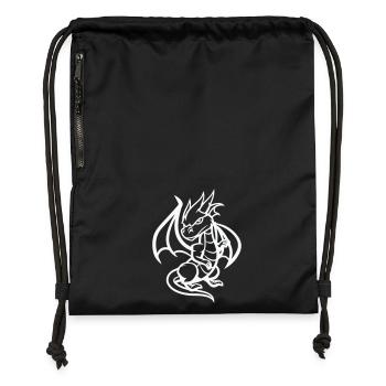 Dessin animé Dragon - Sac à cordon en polyester recyclé - military green - Devant