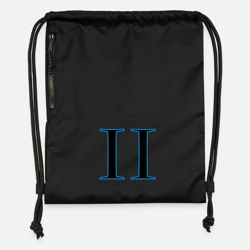 roman2 - Sac à cordon en polyester recyclé - noir