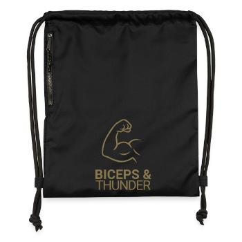 Biceps & Thunder - Gymsac made from recycled material - black - Front