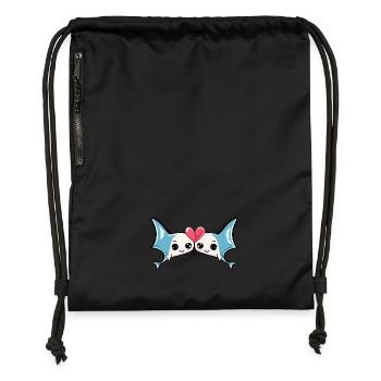 Ray In Love Valentine's Day - Gymsac made from recycled material - black - Front