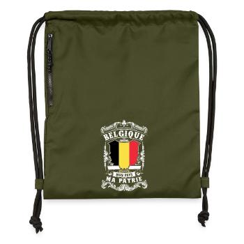Belgique - Belgique - Belgium - Sac à cordon en polyester recyclé - military green - Devant