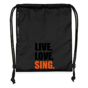 sing - Gymsac made from recycled material - black - Front