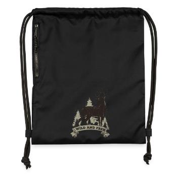 Wild and free - Gymsac made from recycled material - black - Front