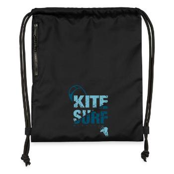 KITE SURF 3 - Turnbeutel aus Recycling-Material - Schwarz - Vorne