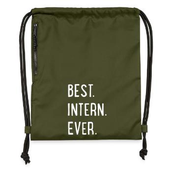 bester Praktikant - Turnbeutel aus Recycling-Material - military Green - Vorne