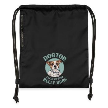 Dogtor's Prescription: Belly Rubs - Gymsac made from recycled material - black - Front