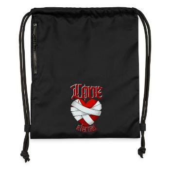 Love Eternal - Gymsac made from recycled material - black - Front