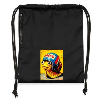 "Snail Race" by van Gogh - Gymsac made from recycled material - black - Front