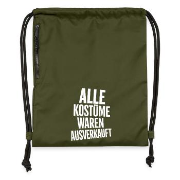 Carnival Costume Sold Out Gift Woman - Gymsac made from recycled material - military green - Front