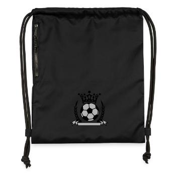 fussball banner - Sac à cordon en polyester recyclé - noir - Devant