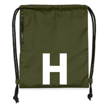 H - Turnbeutel aus Recycling-Material - military Green - Vorne