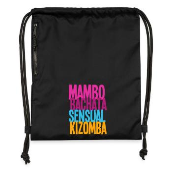 Mambo Bachata Sensual Kizomba - Dance Shirts - Gymsac made from recycled material - black - Front