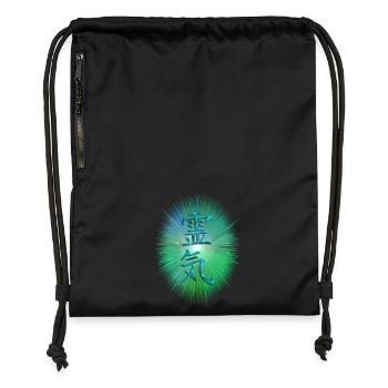énergie REIKI - Sac à cordon en polyester recyclé - noir - Devant