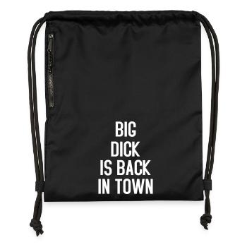 Big Dick is Back in Town - Turnbeutel aus Recycling-Material - Schwarz - Vorne