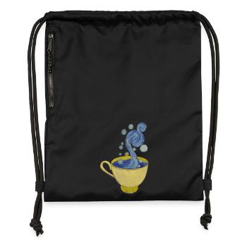 Starry Coffee, Starry Night - Vincent - Gymsac made from recycled material - black - Front