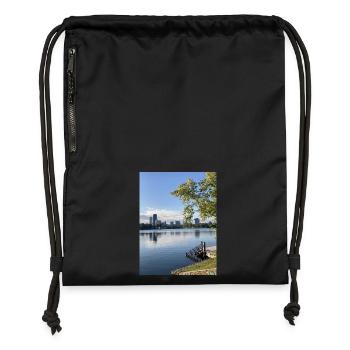 Blue Danube - Sac à cordon en polyester recyclé - noir - Devant