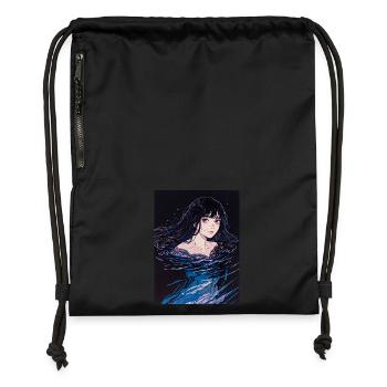 Lamentation des marées - Sac à cordon en polyester recyclé - noir - Devant