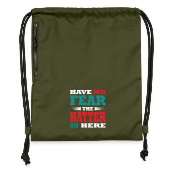 N’ayez crainte, le Hutmacher est là Tenue - Sac à cordon en polyester recyclé - military green - Devant